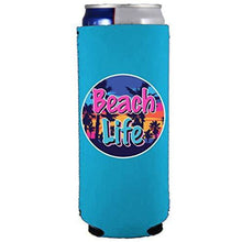 Load image into Gallery viewer, Beach Life Slim 12 oz Can Coolie
