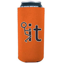 Load image into Gallery viewer, 16 oz can koozie with fuck it design