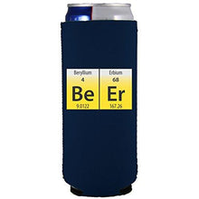 Load image into Gallery viewer, slim can koozie with beer elements design