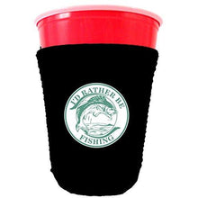 Load image into Gallery viewer, I'd Rather Be Fishing Party Cup Coolie