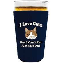 Load image into Gallery viewer, I Love Cats Pint Glass Coolie
