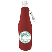 Load image into Gallery viewer, I'd Rather Be Fishing Beer Bottle Coolie With Opener