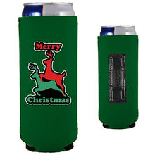 Load image into Gallery viewer, Merry Christmas Reindeer Humping Magnetic Slim Can Coolie