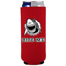 Load image into Gallery viewer, Bite Me Shark 12 oz Can Coolie