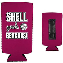 Load image into Gallery viewer, Shell Yeah Beaches Magnetic Slim Can Coolie