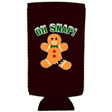 Load image into Gallery viewer, Oh Snap! Gingerbread Man Slim 12 oz Can Coolie