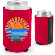 Load image into Gallery viewer, Retro Sunset Magnetic Can Coolie