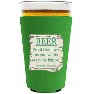 Beer Proof Pint Glass Coolie