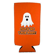 Load image into Gallery viewer, Show Me Your Boos! Halloween Slim 12 oz Can Coolie