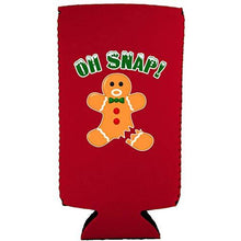 Load image into Gallery viewer, Oh Snap! Gingerbread Man Slim 12 oz Can Coolie