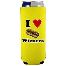 Load image into Gallery viewer, I Love Wieners Slim 12 oz Can Coolie