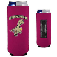 Load image into Gallery viewer, Drunkasaurus Slim Magnetic Can Coolie