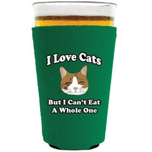 Load image into Gallery viewer, I Love Cats Pint Glass Coolie