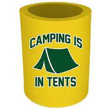 Load image into Gallery viewer, Camping is in Tents Thick Foam"Old School" Can Coolie