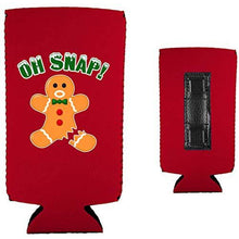 Load image into Gallery viewer, Oh Snap! Gingerbread Man Magnetic Slim Can Coolie