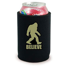 Load image into Gallery viewer, full bottom can koozie with bigfoot believe design