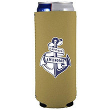 Load image into Gallery viewer, Captain Awesome Anchor 12 oz. Slim Can Coolie