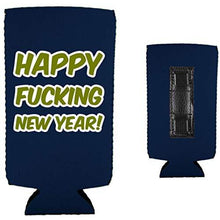 Load image into Gallery viewer, Merry Fucking Christmas and Happy Fucking New Year Magnetic Slim Can Coolies