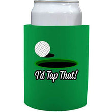 Load image into Gallery viewer, bright green old school thick foam i'd tap that! design