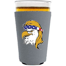 Load image into Gallery viewer, Bald Eagle Mullet Neoprene Pint Glass Coolie