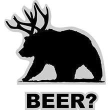 Load image into Gallery viewer, vinyl sticker with beer bear design
