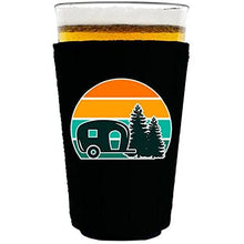 Load image into Gallery viewer, pint glass koozie with zipper beer bottle design