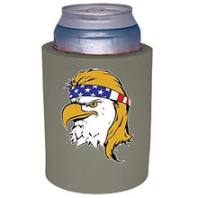 Load image into Gallery viewer, Bald Eagle Mullet Thick Foam "Old School" Can Coolie