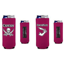 Load image into Gallery viewer, Captain and First Mate Slim Magnetic Can Coolie Set