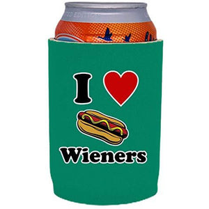 I Love Wieners Full Bottom Can Coolie
