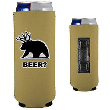 Load image into Gallery viewer, Beer Bear Magnetic Slim Can Coolie