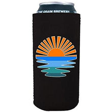 Load image into Gallery viewer, 16 oz can koozie with retro sunset design