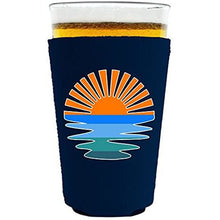 Load image into Gallery viewer, Retro Sunset Pint Glass Coolie