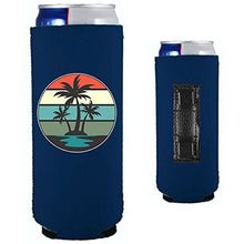 Load image into Gallery viewer, Retro Palm Trees Magnetic Slim Can Coolie