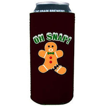 Load image into Gallery viewer, Oh Snap! Gingerbread Man 16 oz. Can Coolie