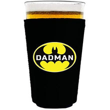 Load image into Gallery viewer, pint glass koozie with dadman design