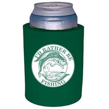 Load image into Gallery viewer, I'd Rather Be Fishing Thick Foam"Old School" Can Coolie
