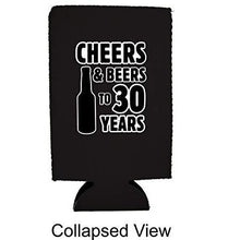 Load image into Gallery viewer, Cheers & Beers to 30 Years 16 oz Can Coolie