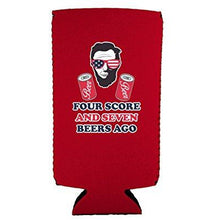 Load image into Gallery viewer, Four Score and Seven Beers Ago 12 oz. Slim Can Coolie