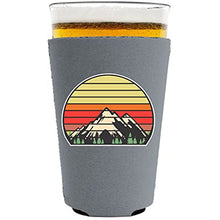Load image into Gallery viewer, Retro Mountains Pint Glass Coolie