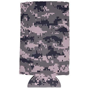 Digital Camo Pattern 16 oz Can Coolie