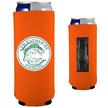 Load image into Gallery viewer, I'd Rather Be Fishing Magnetic Slim Can Coolie