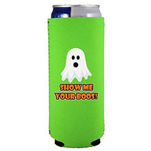 Load image into Gallery viewer, Show Me Your Boos! Halloween Slim 12 oz Can Coolie