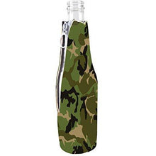 Load image into Gallery viewer, Weekend Forecast Drinking with a chance of Camping Beer Bottle Coolie With Opener
