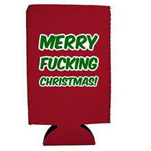 Load image into Gallery viewer, Merry Fucking Christmas Happy Fucking New Year 16 oz. Can Coolie