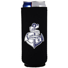Load image into Gallery viewer, Captain Awesome Anchor 12 oz. Slim Can Coolie