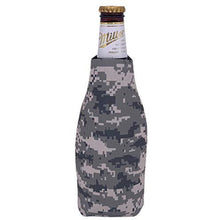 Load image into Gallery viewer, beer bottle koozie with digital camo pattern design