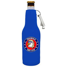Load image into Gallery viewer, Murica 1776 Beer Bottle Coolie with Opener Attached