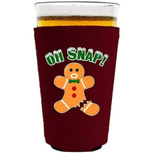 Load image into Gallery viewer, Oh Snap! Gingerbread Man Pint Glass Coolie
