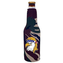 Load image into Gallery viewer, Bald Eagle Mullet Beer Bottle Coolie