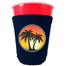 Load image into Gallery viewer, Palm Tree Sunset Party Cup Coolie
